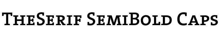 TheSerif SemiBold Caps font preview