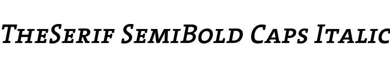 TheSerif SemiBold Caps Italic font preview