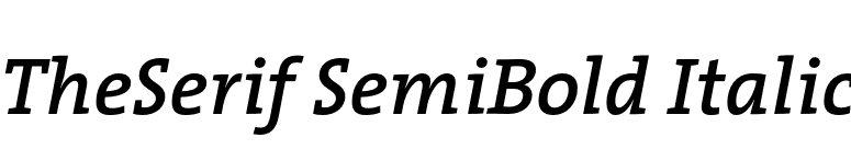 TheSerif SemiBold Italic font preview