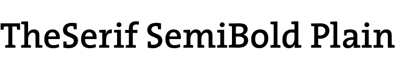 TheSerif SemiBold Plain font preview