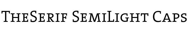 TheSerif SemiLight Caps font preview