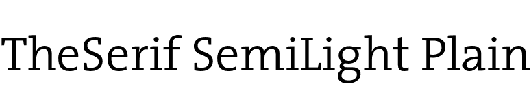 TheSerif SemiLight Plain font preview