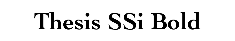 Thesis SSi Bold font preview