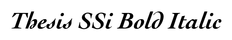 Thesis SSi Bold Italic font preview
