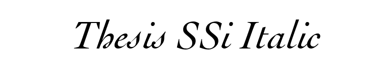 Thesis SSi Italic font preview