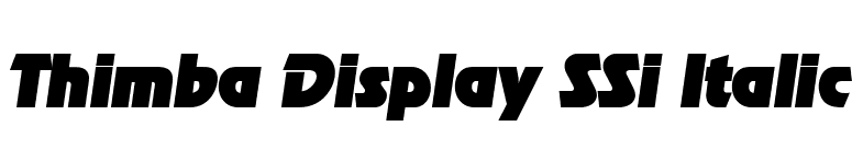 Thimba Display SSi Italic font preview