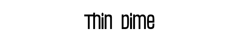 Thin Dime font preview