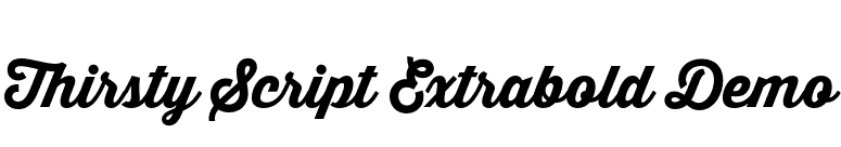 Thirsty Script Extrabold Demo font preview