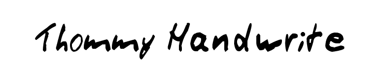 Thommy Handwrite font preview