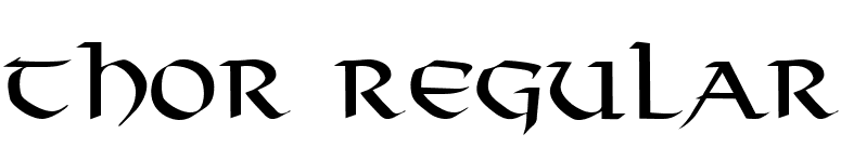 Thor Regular font preview