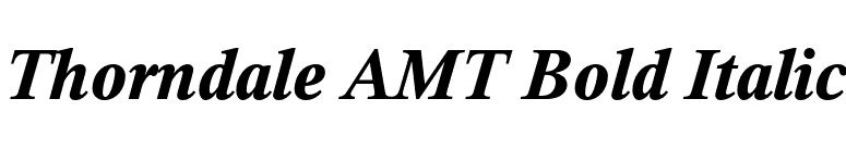 Thorndale AMT Bold Italic font preview