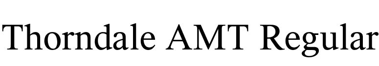 Thorndale AMT Regular font preview