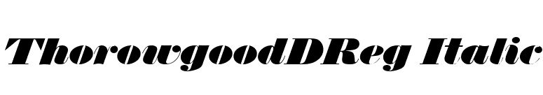ThorowgoodDReg Italic font preview