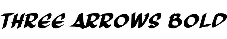 Three Arrows Bold font preview