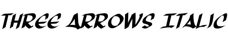 Three Arrows Italic font preview