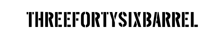 Threefortysixbarrel font preview