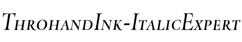 ThrohandInk-ItalicExpert font preview