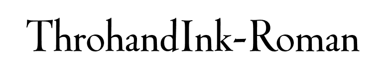 ThrohandInk-Roman font preview