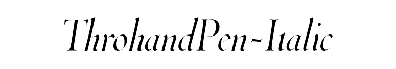 ThrohandPen-Italic font preview