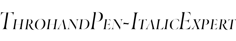 ThrohandPen-ItalicExpert font preview