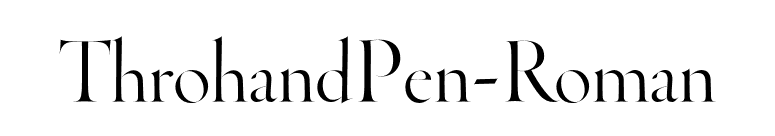 ThrohandPen-Roman font preview