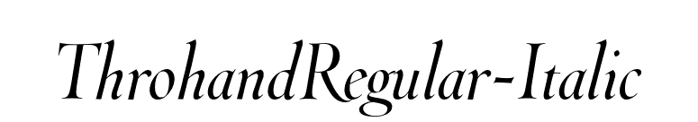 ThrohandRegular-Italic font preview