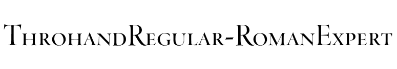 ThrohandRegular-RomanExpert font preview