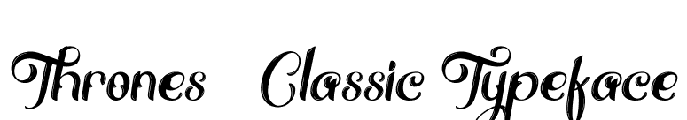 Thrones - Classic Typeface font preview