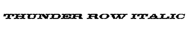 Thunder row Italic font preview