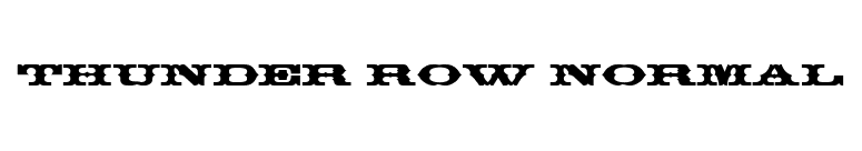 Thunder row Normal font preview