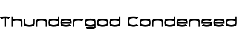 Thundergod Condensed font preview