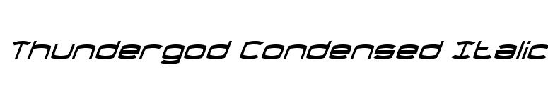 Thundergod Condensed Italic font preview