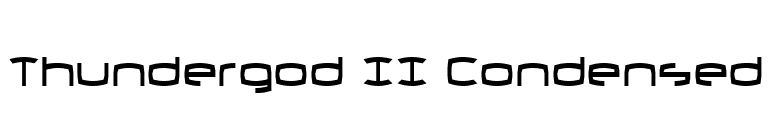 Thundergod II Condensed font preview