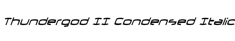 Thundergod II Condensed Italic font preview