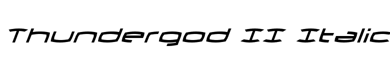 Thundergod II Italic font preview