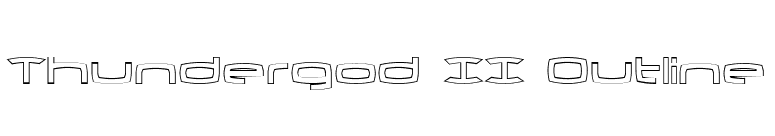 Thundergod II Outline font preview
