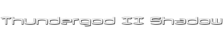 Thundergod II Shadow font preview