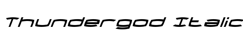 Thundergod Italic font preview