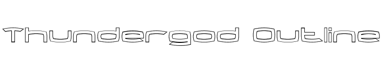 Thundergod Outline font preview