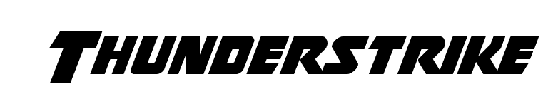 Thunderstrike font preview