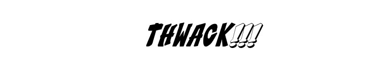 THWACK!!! font preview