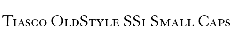 Tiasco OldStyle SSi Small Caps  font preview
