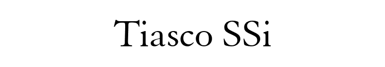 Tiasco SSi font preview