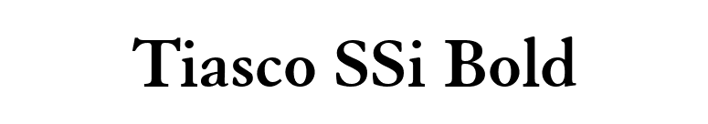Tiasco SSi Bold font preview