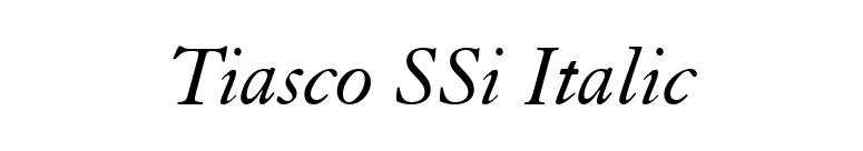 Tiasco SSi Italic font preview