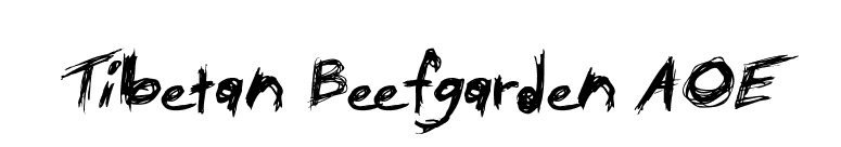 Tibetan Beefgarden AOE font preview