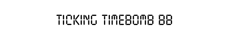 Ticking Timebomb BB font preview