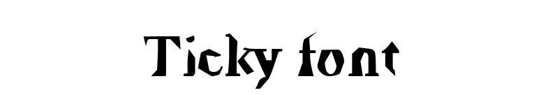 Ticky font font preview