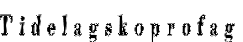 Tidelagskoprofag font preview