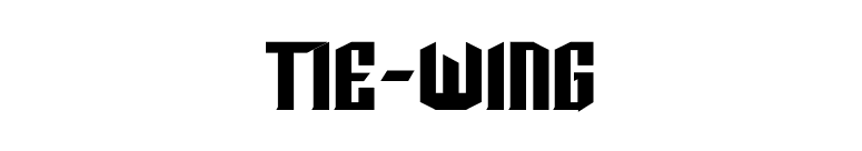 TIE-Wing font preview